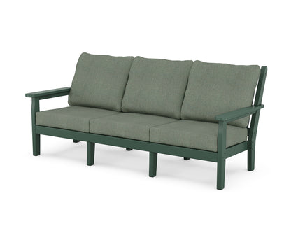 POLYWOOD® Chippendale Deep Seating Sofa in Green / Cast Sage