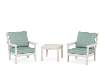 POLYWOOD® Chippendale 3-Piece Deep Seating Set in Sand / Glacier Spa