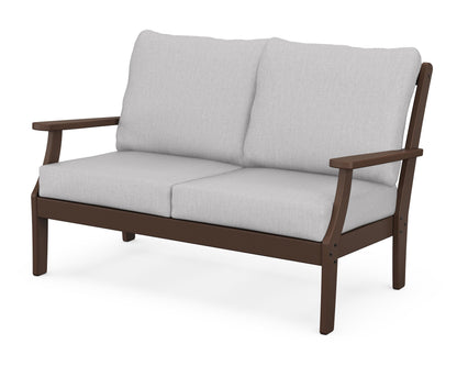 POLYWOOD® Braxton Deep Seating Loveseat in Mahogany / Granite