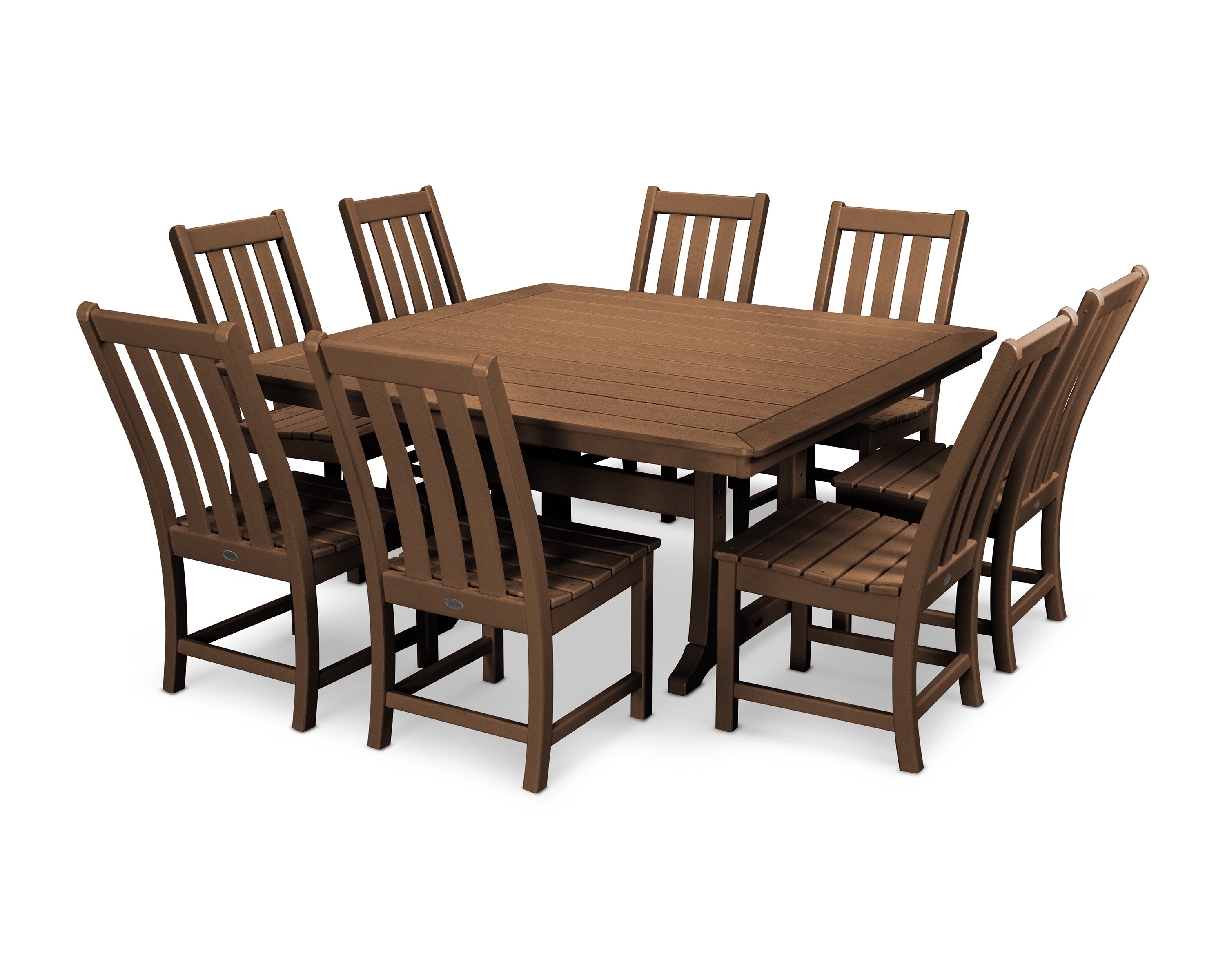 POLYWOOD® Vineyard 9-Piece Dining Set in Teak