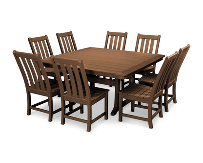 POLYWOOD® Vineyard 9-Piece Dining Set in Teak