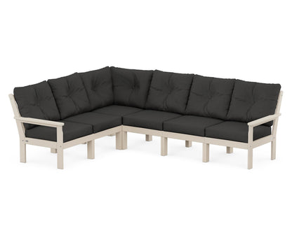 POLYWOOD® Vineyard 6-Piece Sectional in Sand / Spectrum Carbon