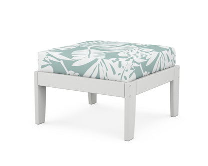 Unbranded Modular Ottoman - Classic in White / Leaf Glacier Spa