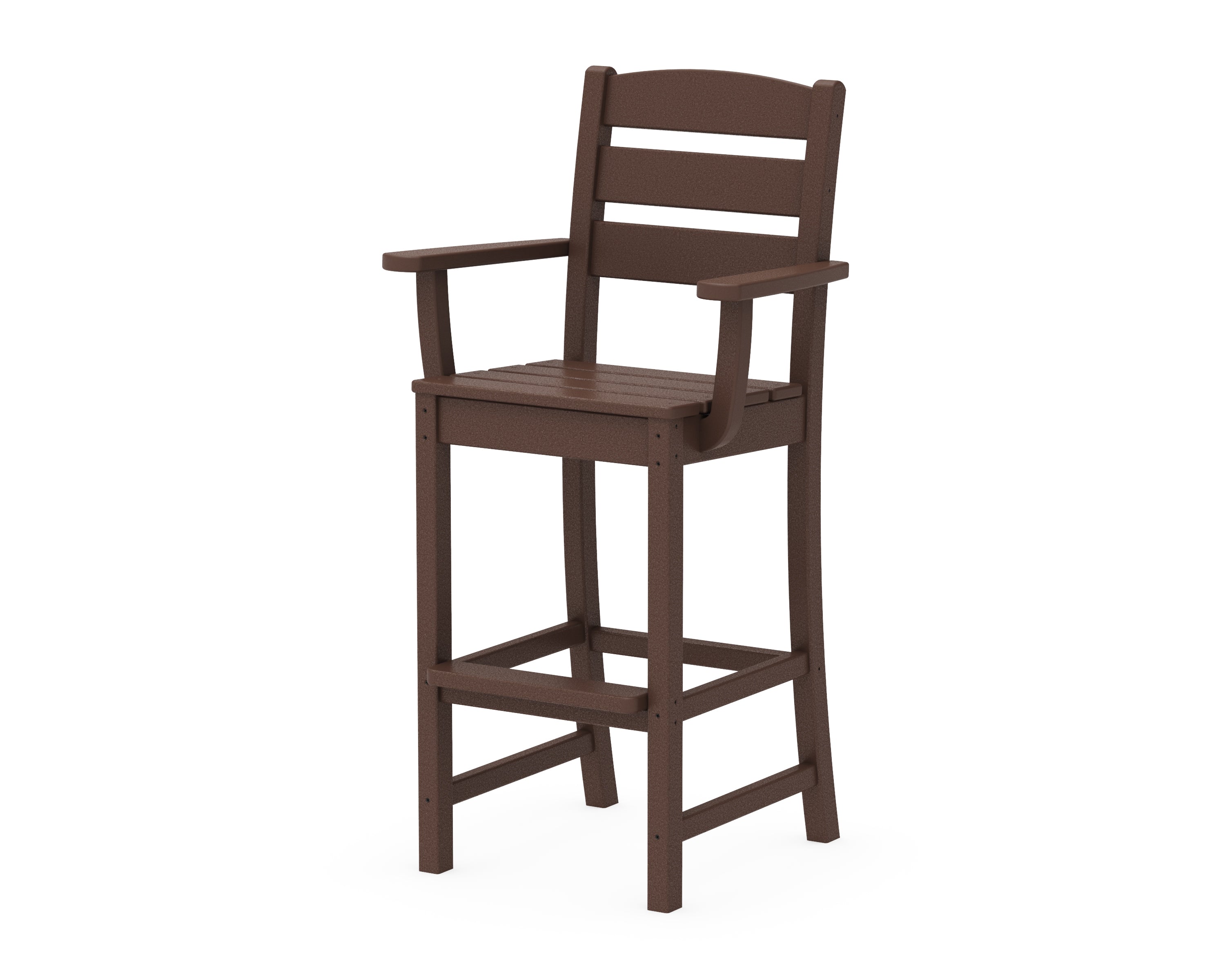 POLYWOOD® Lakeside Bar Arm Chair in Mahogany