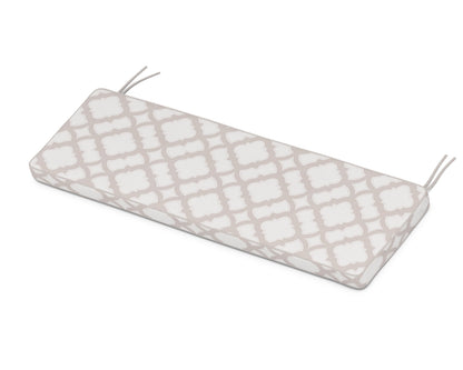 Martha Stewart by POLYWOOD® Chinoiserie Bench Seat Cushion in Trellis Dune Burlap