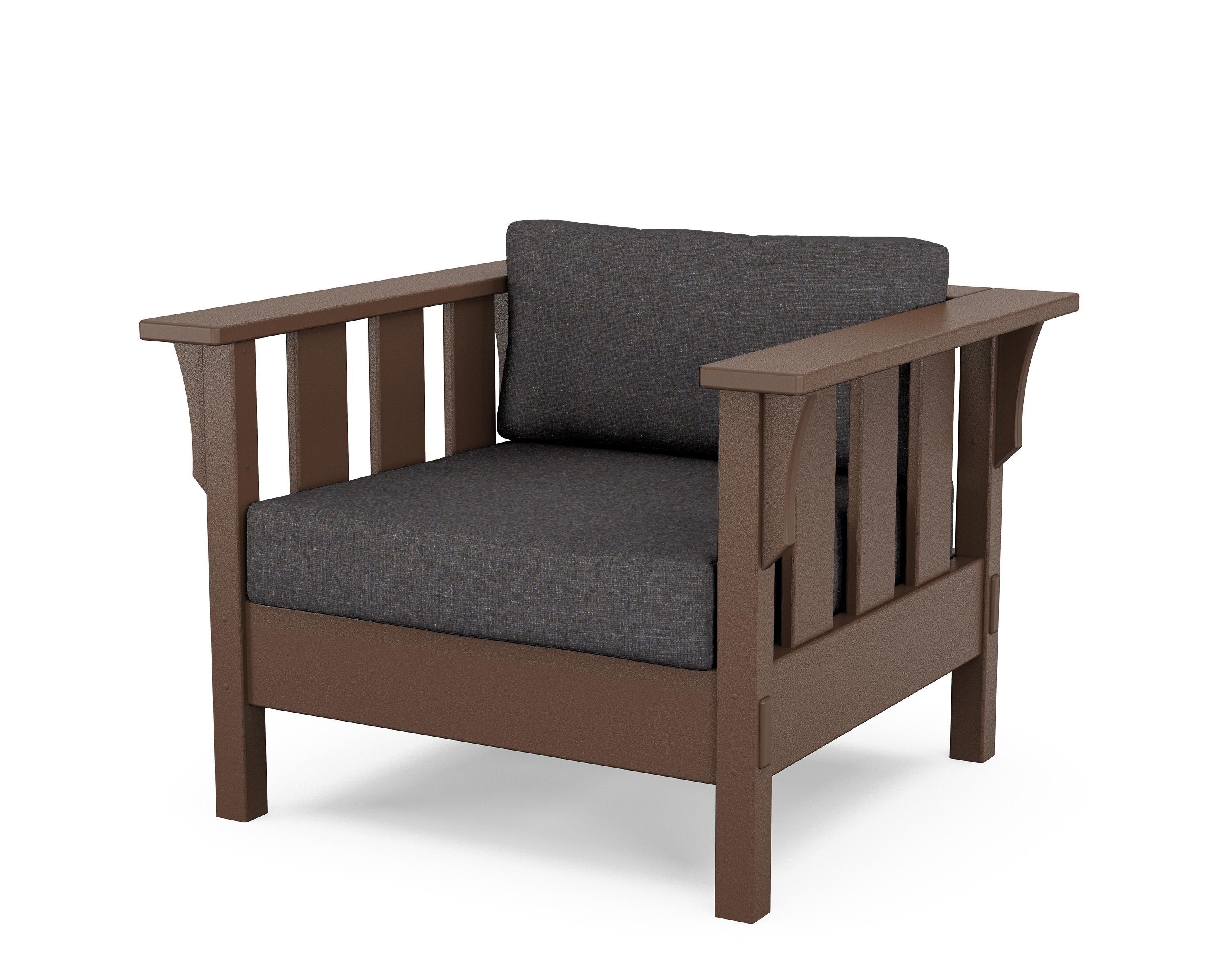 Martha Stewart by POLYWOOD® Acadia Deep Seating Chair in Mahogany / Ash Charcoal