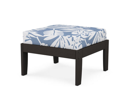 Unbranded Modular Ottoman - Classic in Vintage Coffee / Leaf Sky Blue