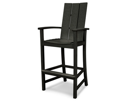 POLYWOOD® Modern Adirondack Bar Chair in Black