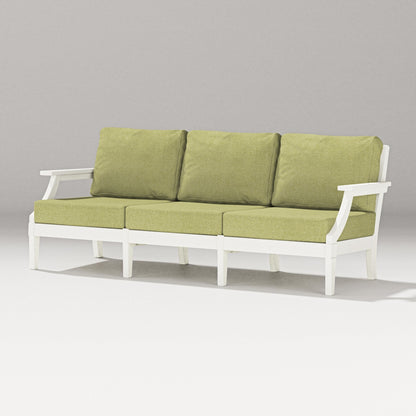 PW Designer Series Estate Sofa in Vintage White / Chartreuse Boucle