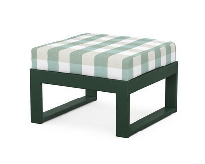 Unbranded Modular Ottoman - Modern in Green / Buffalo Plaid Glacier Spa