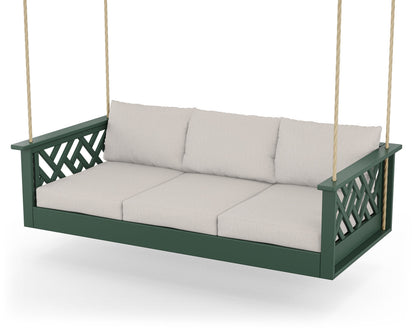 POLYWOOD® Chippendale Daybed Swing in Green / Cast Ash