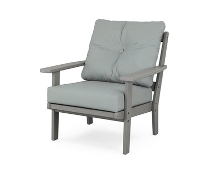 POLYWOOD® Oxford Deep Seating Chair in Slate Grey / Spa