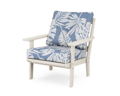 POLYWOOD® Prairie Deep Seating Chair in Sand / Leaf Sky Blue