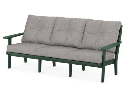 POLYWOOD® Lakeside Deep Seating Sofa in Green / Grey Mist