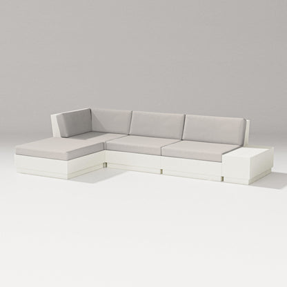 PW Designer Series Elevate Chaise Sectional in Vintage White / Cast Ash