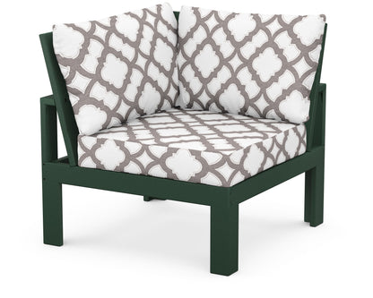 Unbranded Modular Corner Chair in Green / Trellis Grey Mist