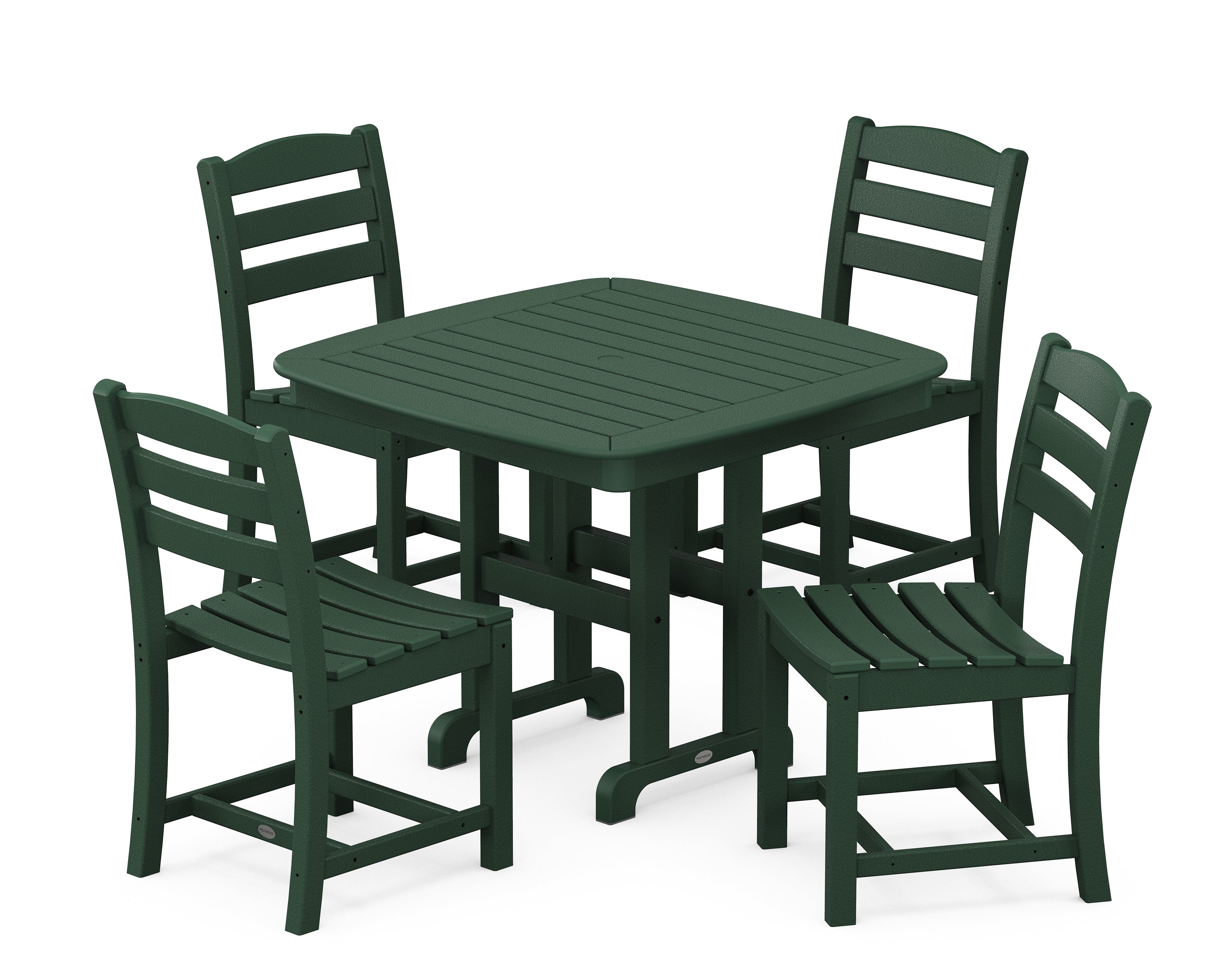 POLYWOOD® La Casa Café 5-Piece Side Chair Dining Set in Green