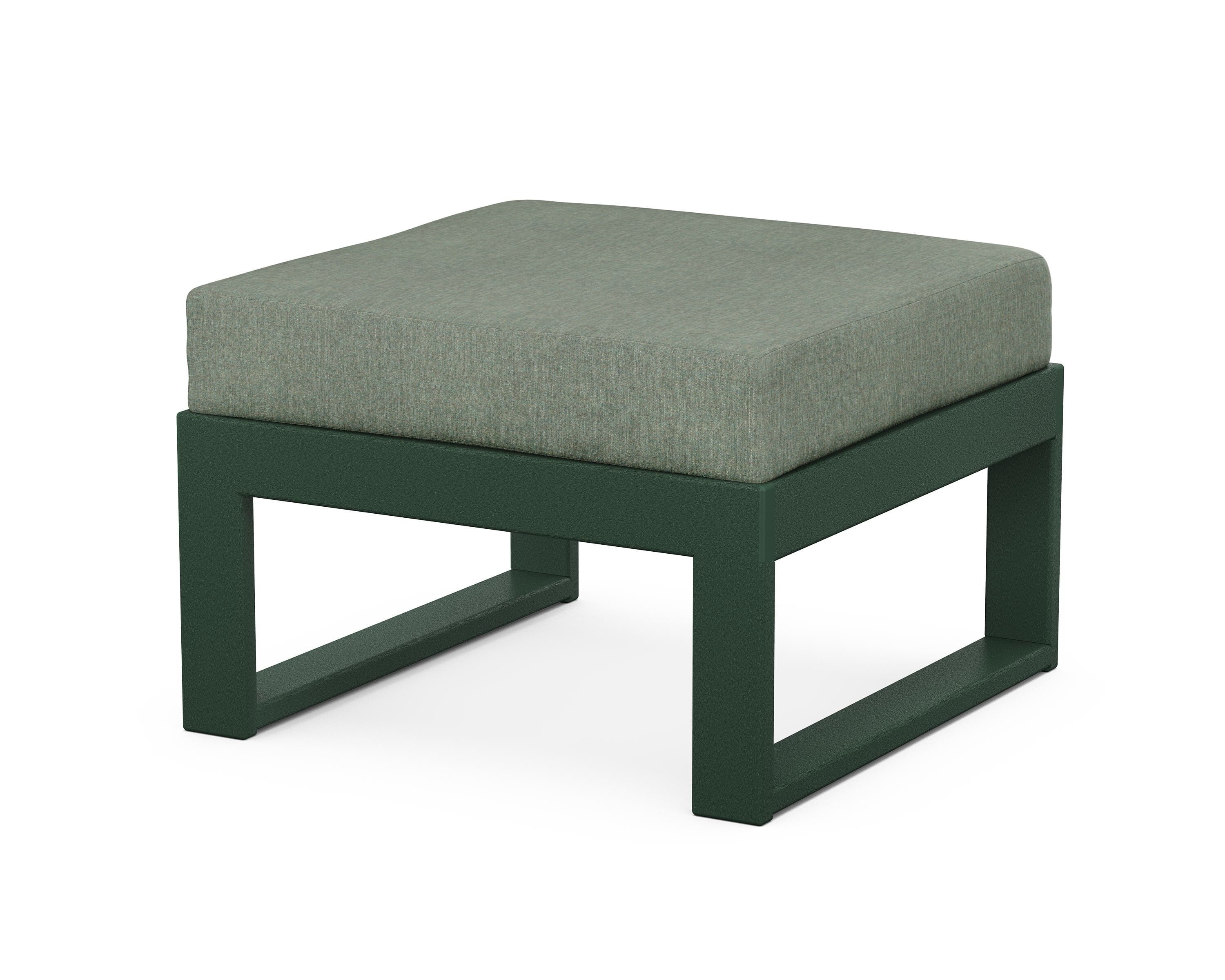 Unbranded Modular Ottoman - Modern in Green / Cast Sage