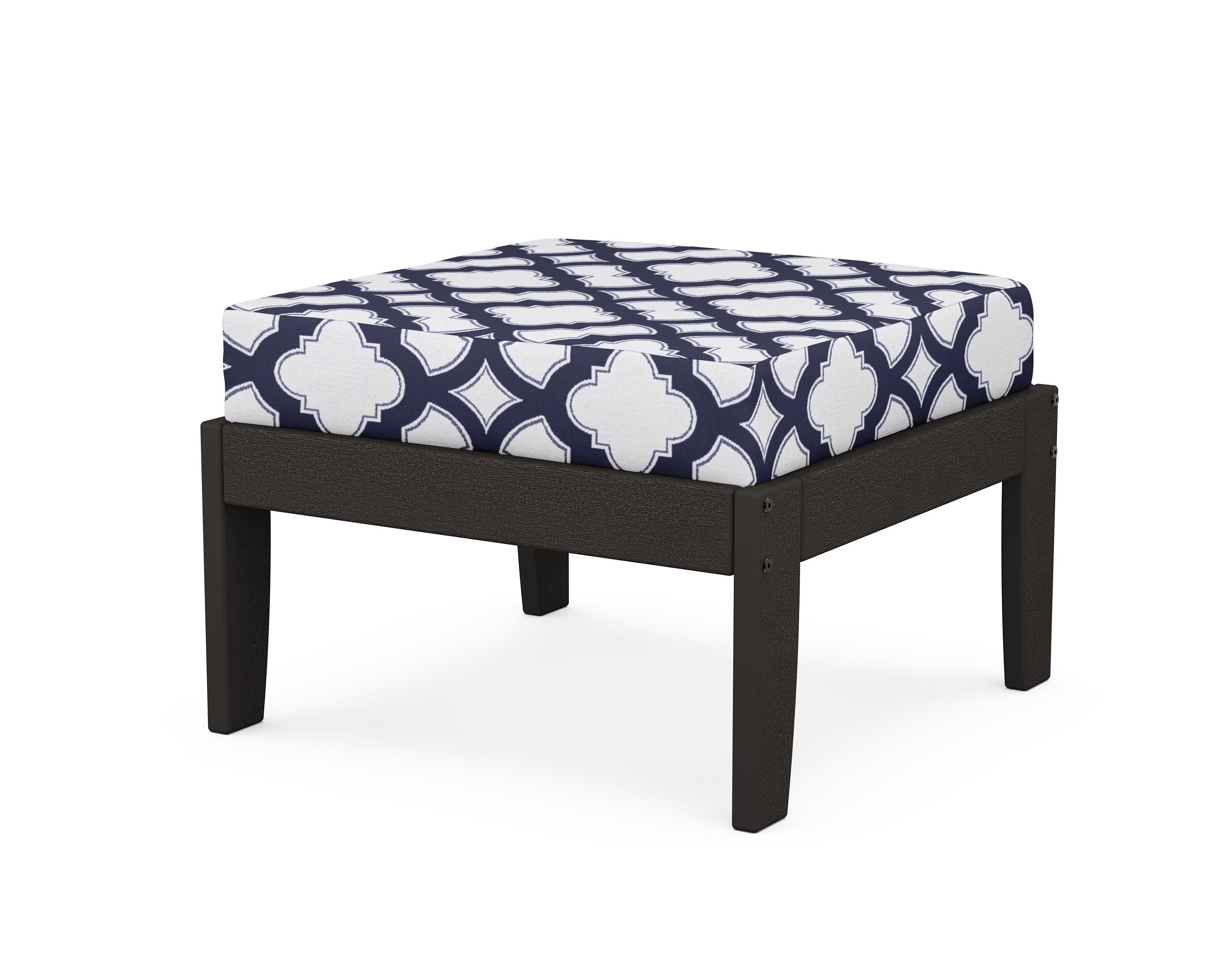 Unbranded Modular Ottoman - Classic in Vintage Coffee / Trellis Navy