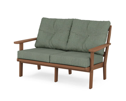 POLYWOOD® Mission Deep Seating Loveseat in Teak / Cast Sage