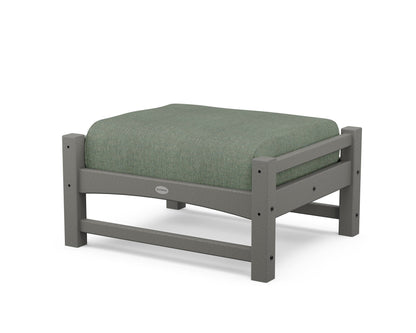 POLYWOOD® Club Ottoman in Slate Grey / Cast Sage