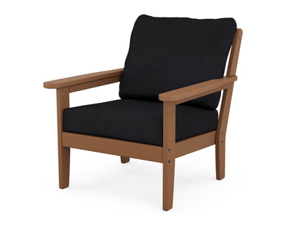 Country Living Cottage Deep Seating Chair in Teak / Midnight Linen
