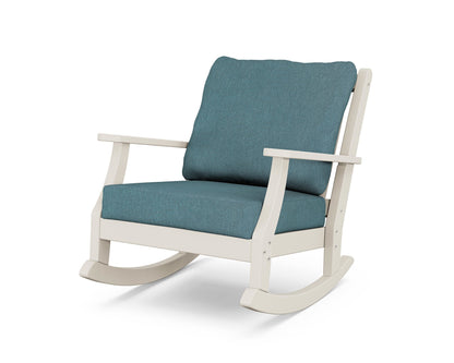 Country Living Wovendale Deep Seating Rocking Chair in Sand / Ocean Teal