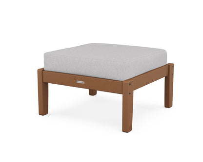 Martha Stewart by POLYWOOD® Chinoiserie Deep Seating Ottoman in Teak / Granite