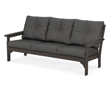 POLYWOOD® Vineyard Deep Seating Sofa in Vintage Coffee / Spectrum Carbon