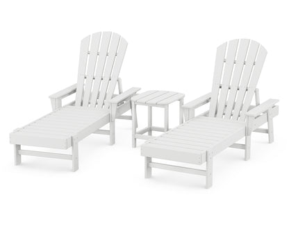 POLYWOOD® South Beach Chaise 3-Piece Set in White