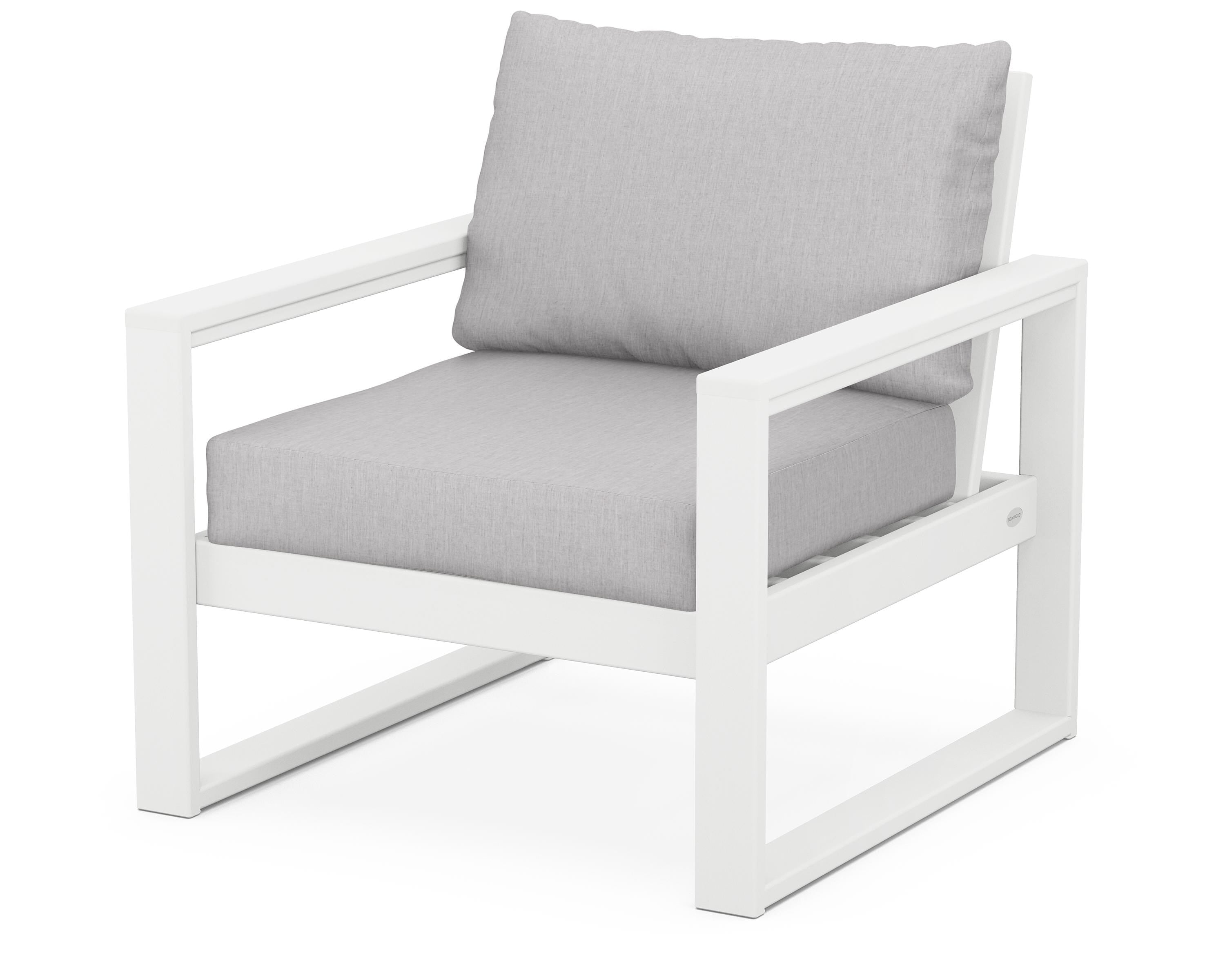 POLYWOOD® EDGE Club Chair in White / Granite