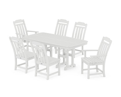 Country Living Cottage 7-Piece Dining Set in White