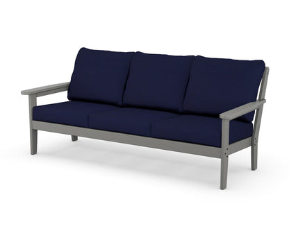 Country Living Cottage Deep Seating Sofa in Slate Grey / Navy