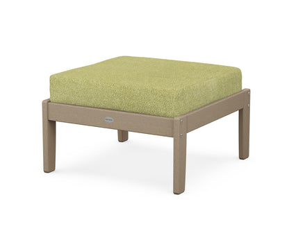 POLYWOOD® Braxton Deep Seating Ottoman in Vintage Sahara / Chartreuse Boucle