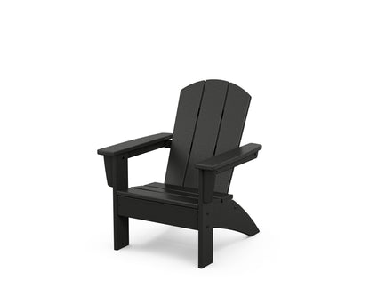 POLYWOOD® Kids Nautical Adirondack Chair in Black