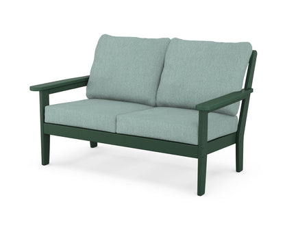 Country Living Cottage Deep Seating Loveseat in Green / Glacier Spa