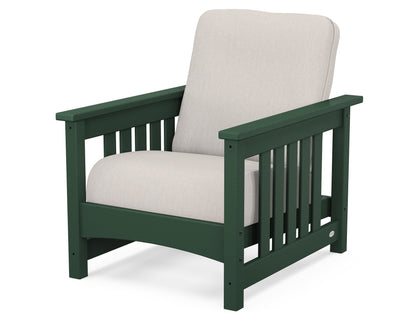 POLYWOOD® Club Mission Chair in Green / Cast Ash