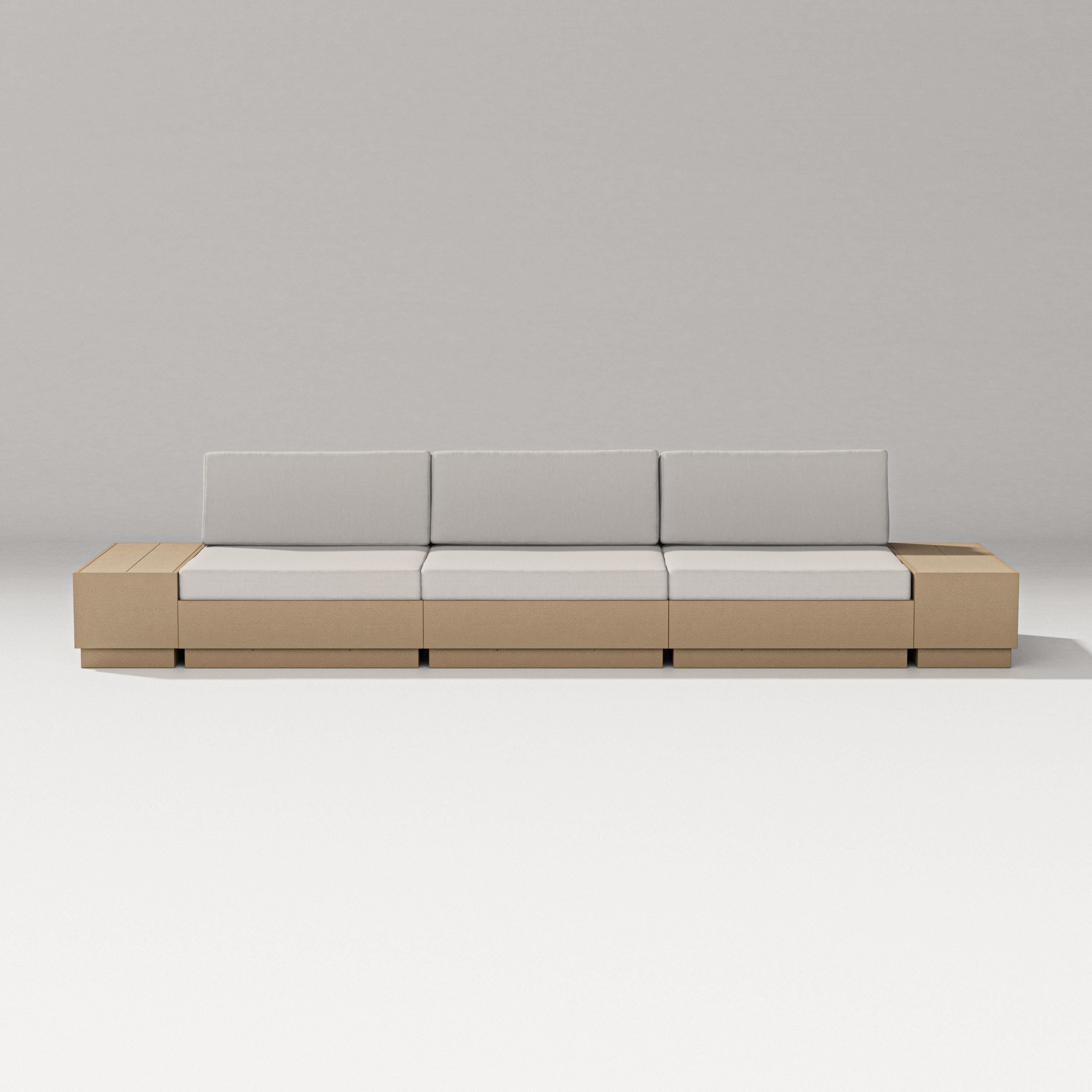 PW Designer Series Elevate Straight Sectional in Vintage Sahara / Cast Ash