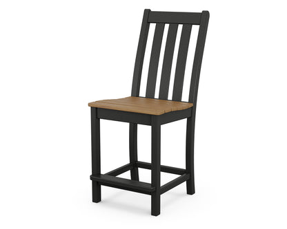 POLYWOOD® Vineyard Counter Side Chair in Black / Natural