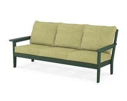 Country Living Cottage Deep Seating Sofa in Green / Chartreuse Boucle