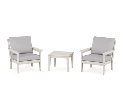 Country Living Cottage 3-Piece Deep Seating Set in Sand / Granite