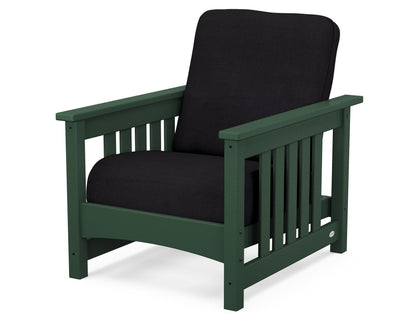 POLYWOOD® Club Mission Chair in Green / Midnight Linen