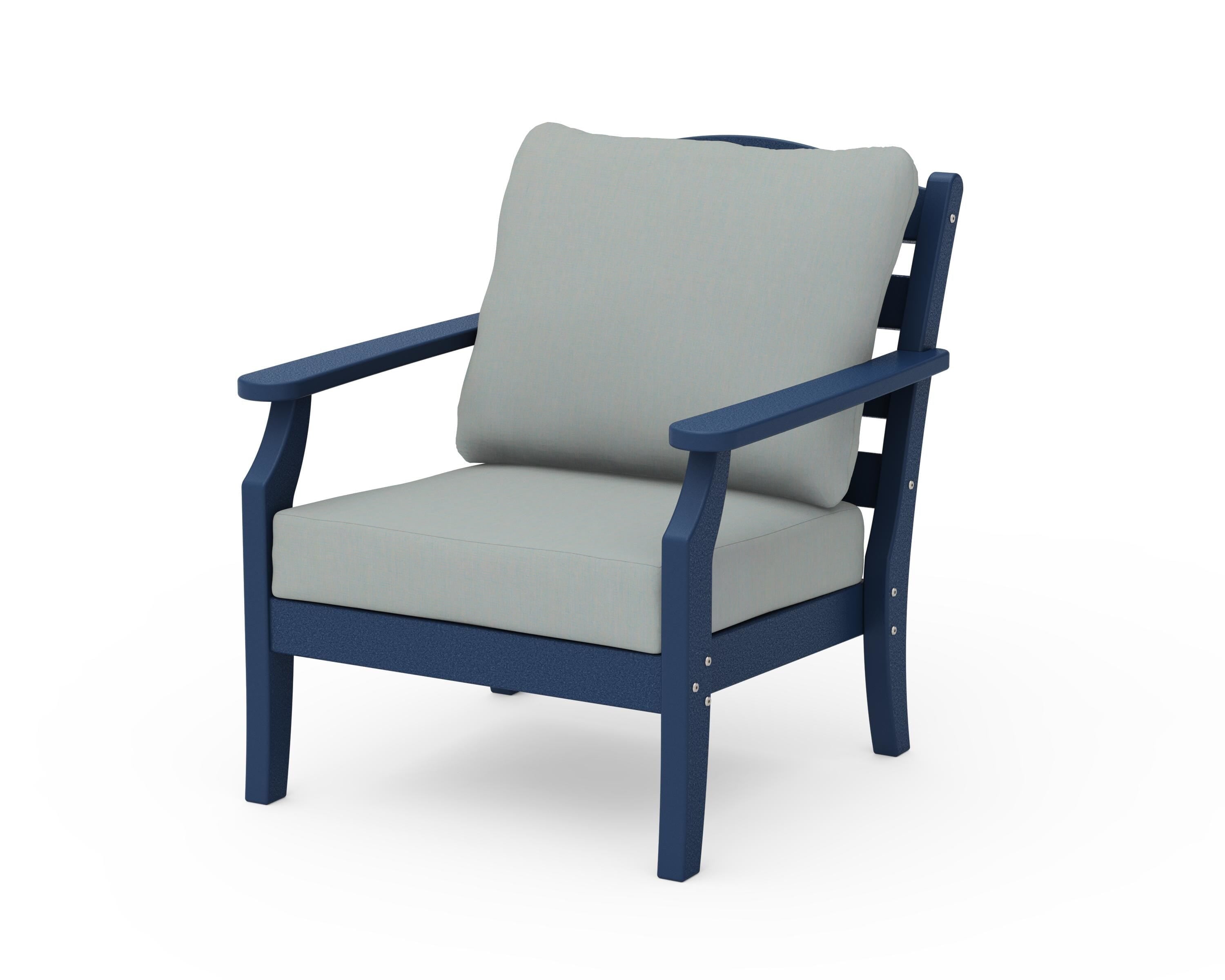 Draper James™ by  POLYWOOD® Savannah Deep Seating Chair in Navy / Spa