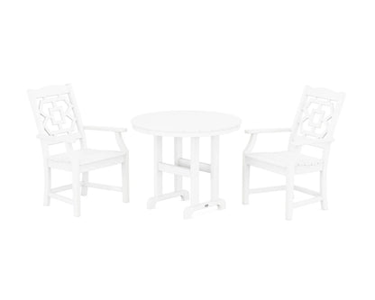Chinoiserie 3-Piece Farmhouse Dining Set