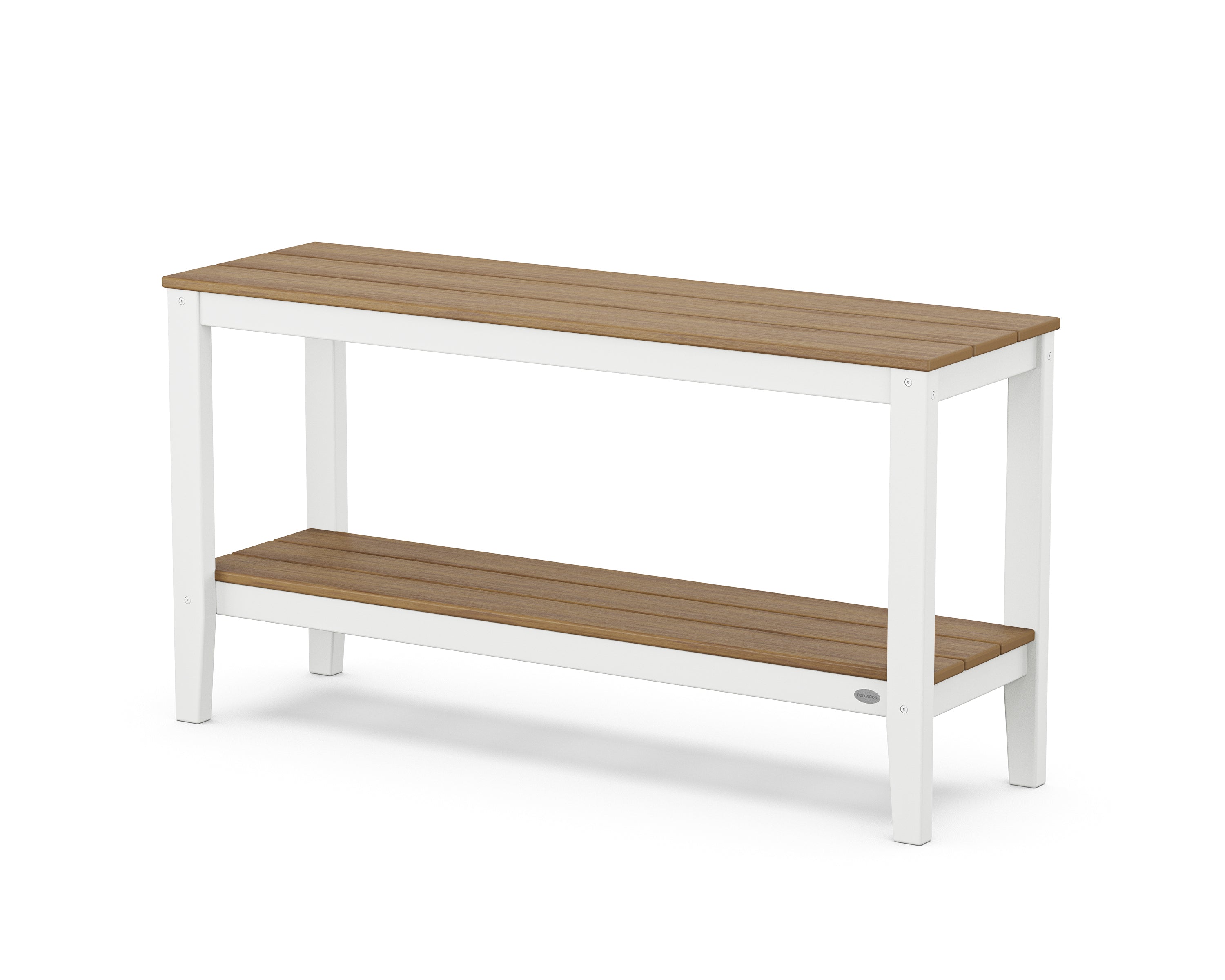 POLYWOOD® Newport 55" Console Table in White / Natural