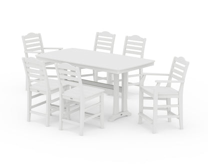Draper James™ by  POLYWOOD® Savannah 7-Piece Counter Set with Trestle Legs in White