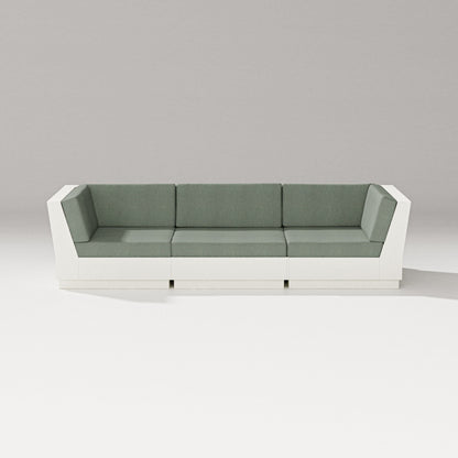 PW Designer Series Elevate Sofa Sectional in Vintage White / Cast Sage