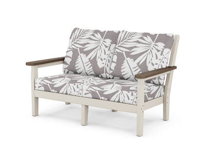 POLYWOOD® Chippendale Deep Seating Loveseat in Sand / Kona / Leaf Grey Mist