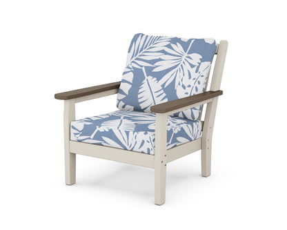 POLYWOOD® Chippendale Deep Seating Chair in Sand / Kona / Leaf Sky Blue