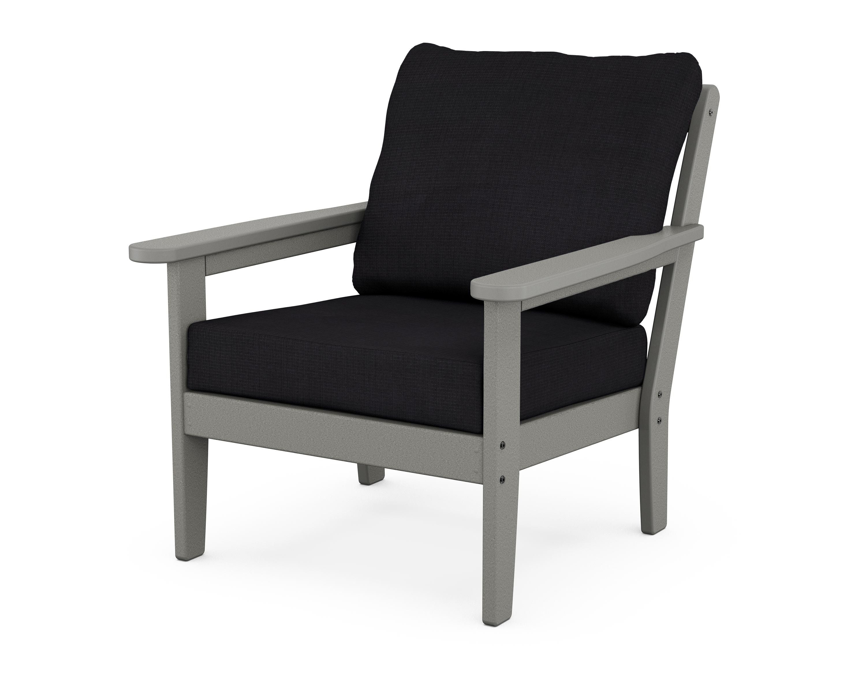 Country Living Cottage Deep Seating Chair in Slate Grey / Midnight Linen